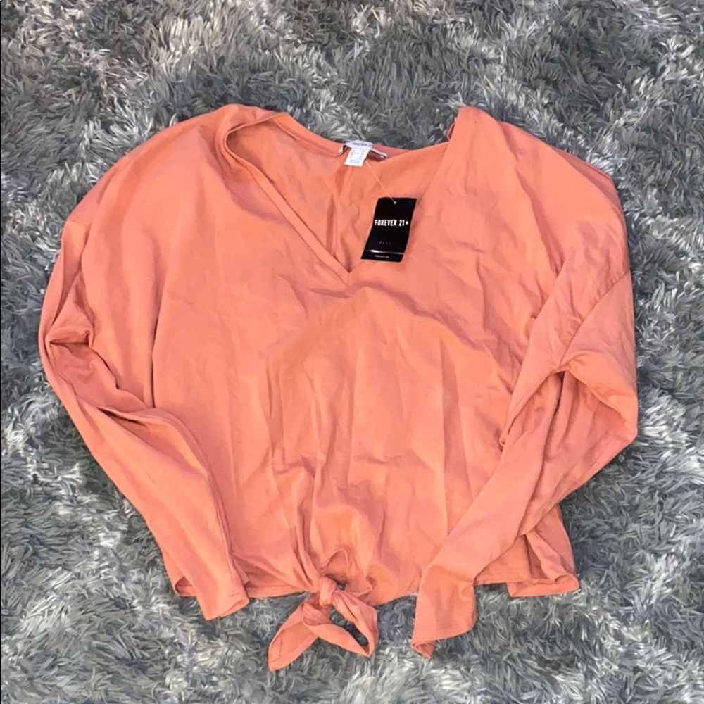 Peach plus size  crop top